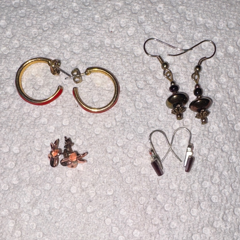Vintage Gold and silver Earrings Set